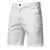 Calça curta de cintura elastano masculino, 100% algodão, monocromática, casua - Kallex shop