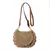 Bolsa de ombro tecida artesanal para mulheres, Bolsa crossbody de crochê com fi