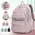 Mochila de Nylon Impermeável para Estudantes, Bolsa de Ombro Dupla, Grande Capa
