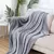 1pc cobertor de lã coral simples cinza cobertor macio quente lance cobertor nap - comprar online