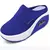 Almofada de ar deslizamento-em sapatos de caminhada femininos ortopédicos diabéticos senhoras plataforma mules malha chinelos leves cunha tênis feminino - tienda online