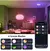 Lâmpada noturna led com controle remoto bluetooth, e27, rgb, 220v, 15w, regulá - loja online
