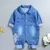 Imagen de Roupas de bebê recém-nascido macacão jeans primavera e outono menino menina m