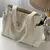 Bolsa de ombro de grande capacidade para mulheres, bolso externo múltiplo, zíp