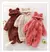 Grosso macacão de bebê bonito inverno infantil macacões com capuz coral velo - tienda online