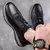 Sapatilhas de couro impermeáveis masculinas, sapatos de plataforma de negócios - comprar online