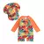Imagen de 2025 crianças bebê meninos verão roupa de banho casual dinossauro/criatura do