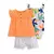 Conjunto de roupas de verão para bebês meninas, algodão, flor, moda infantil,