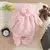 Roupa de escalada de pelúcia para bebê, roupa fofa de algodão quente e grossa