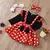 Minnie Cosplay infantil com bandana, conjunto de roupas de bebê, traje de anive