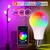 Lâmpada noturna led com controle remoto bluetooth, e27, rgb, 220v, 15w, regulá - comprar online