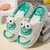 Bonito dos desenhos animados vaca unisex chinelos de linho primavera verão slid - tienda online