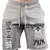 Homens novos shorts de algodão solto calças calças de fitness musculação jo - Kallex shop