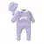 Bebê recém-nascido macacão chapéu define malha roupa da criança 2pc macacã - Kallex shop