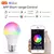 Lâmpada noturna led com controle remoto bluetooth, e27, rgb, 220v, 15w, regulá