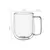 Caneca de vidro de borosilicato alto, resistente ao calor, 150-350ml, parede dup - comprar online