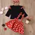 Minnie Cosplay infantil com bandana, conjunto de roupas de bebê, traje de anive