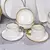 Imagen de Conjunto de tigela e prato de luxo leve, tigelas domésticas, conjunto de tigela