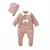Bebê recém-nascido macacão chapéu define malha roupa da criança 2pc macacã en internet