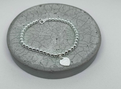 Pulseira Toda bolinha 4mm coração verde - Flor do Nordesthe