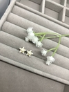 Brinco Perola Com 5 Zirconia nas Garras