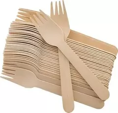 cubiertos de madera 17cm x25 und. - Casa ciro