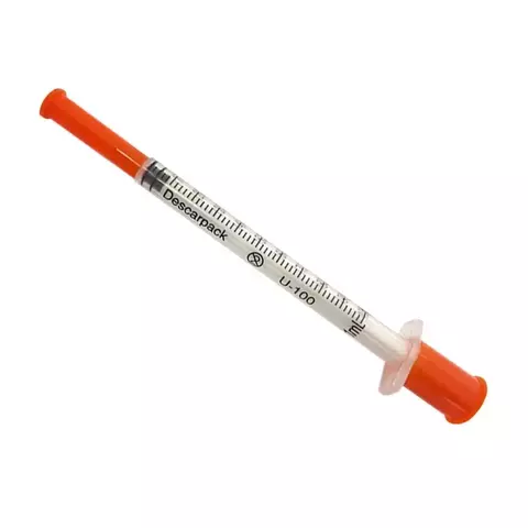 Seringa de insulina 1ml 8.0x0,30mm com agulha fixa - Descarpack Medix 30g