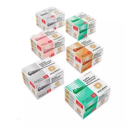 Agulha Hipodérmica - Caixa Com 100 Unidades - Descarpack - comprar online