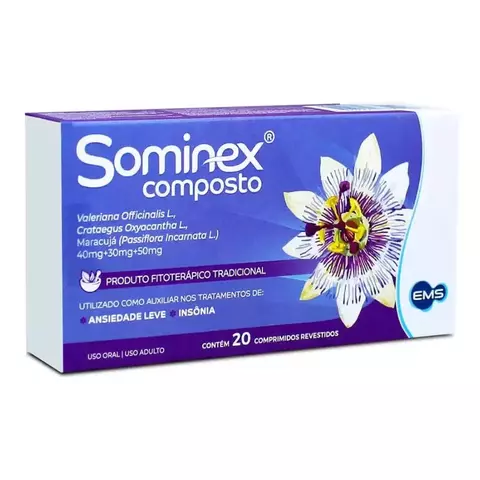 Kit 3 Sominex Compostos 20 Comprimidos Cada