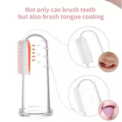 Escova de Dente Massageadora de Dedo para Bebê em Silicone com Estojo - loja online