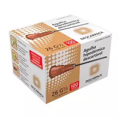 Agulha Hipodérmica - Caixa Com 100 Unidades - Descarpack