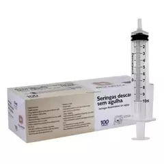 Seringa Descartável 10ml Luer Slip Descarpack - 100 Unidades - Qualimed