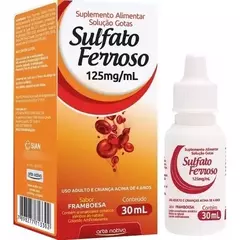 Kit 3 Sulfato Ferroso Gotas Sabor Framboesa 30ml Arte Nativa - comprar online