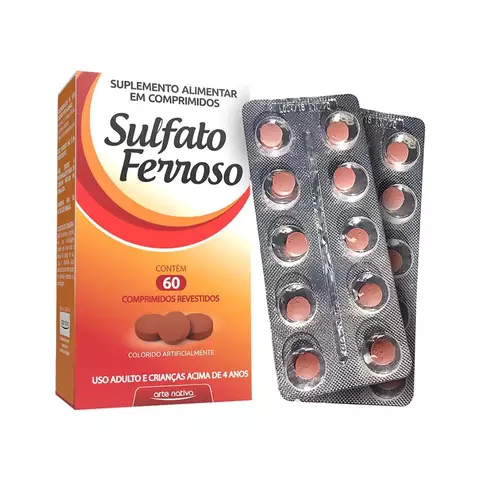 Sulfato Ferroso Fonte de Ferro 60 Comprimidos - Arte Nativa - comprar online