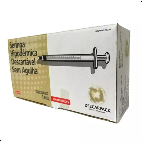 Seringa Hipodérmica 1ml Insulina Luer Slip Descarpack/MEDIX (sem agulha) - comprar online