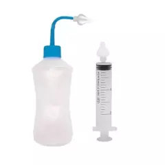 Kit 1 Seringa E 1 Ducha Lavagem E Limpeza Nasal Bebê