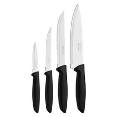 Jogo De Facas Tramontina Plenus 4 Peças Aço Inox Preto