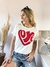 Remera love con brillos - comprar online