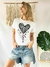 Remera corazon con brillos