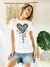 Remera corazon con brillos - comprar online