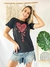 Remera corazon con brillos - comprar online