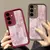 Capa de telefone rosa gradiente borboleta para seu Samsung Galaxy na internet