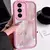 Capa de telefone rosa gradiente borboleta para seu Samsung Galaxy