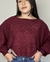 Blusa Manga Morcego Bordô na internet