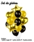 Set de globos negro y dorado