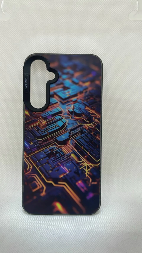 Capa A55 Tech Circuit – Estilo Cibernético com Visual Futurista e Proteção Premium