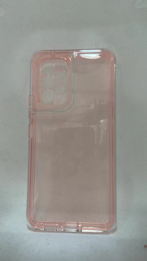 Capa A53 Rosa Translúcida Texturizada – Estilo Delicado com Proteção Eficiente