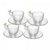 Conjunto 4 Xícaras de Café com Pires Golden Bird na internet