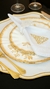 Conjunto 6 Pratos Raso Demoiselle Dourado - Casa&Tal