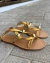 Flat Tiras Dourada - comprar online